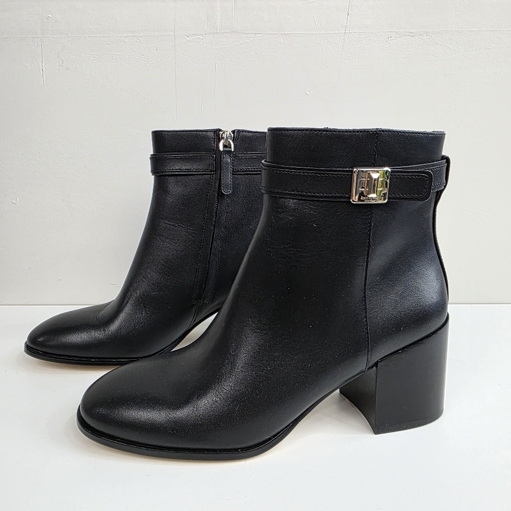 Kate Spade Pheobe Black Leather Ankle Boots, Size 7.5